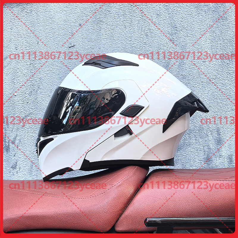 Dual Visor Motorcycle Racing Helmet - Orz Motosiklet Modüler Kask, Çift Vizörlü,