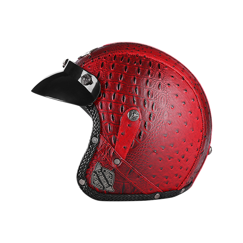 Vintage Open Face Retro Helmet - DOT 3/4 Açık Yüz Motosiklet Retro