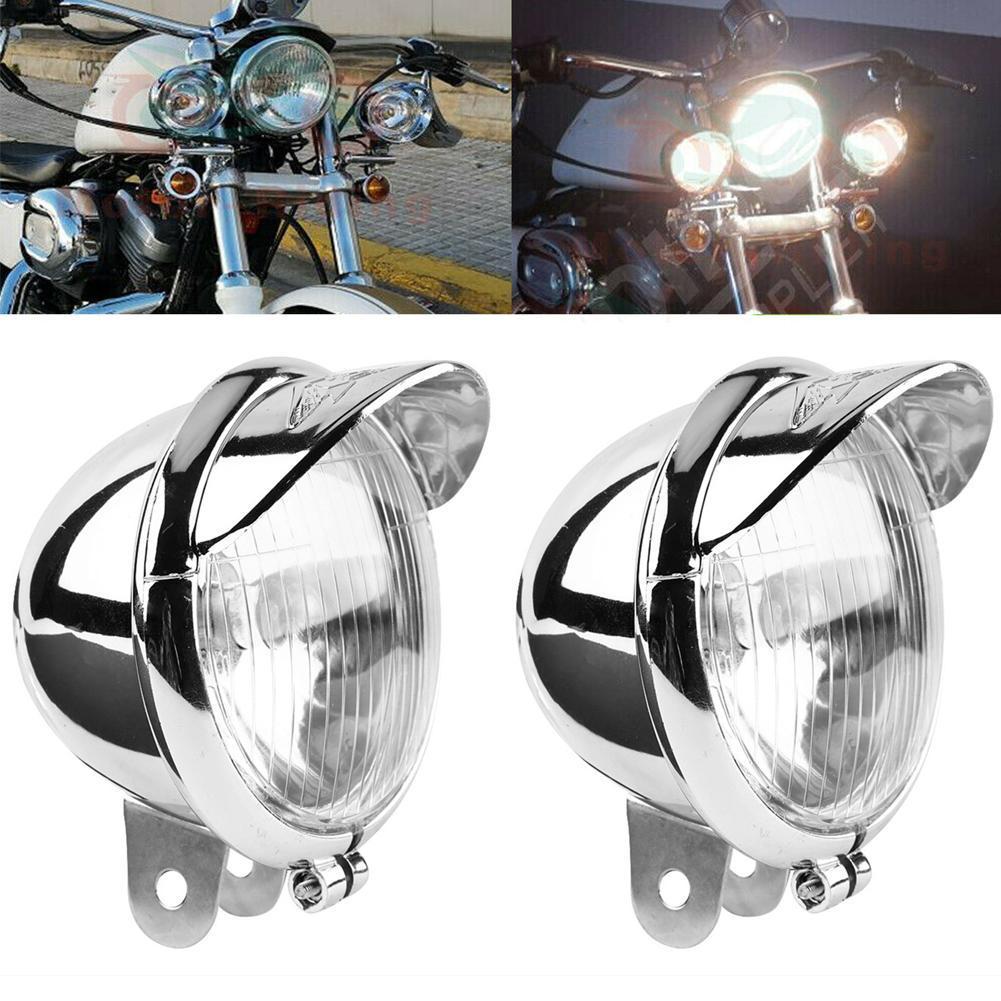 Universal Motorcycle Led Headlight Projector - Krom evrensel motosiklet sis farları far