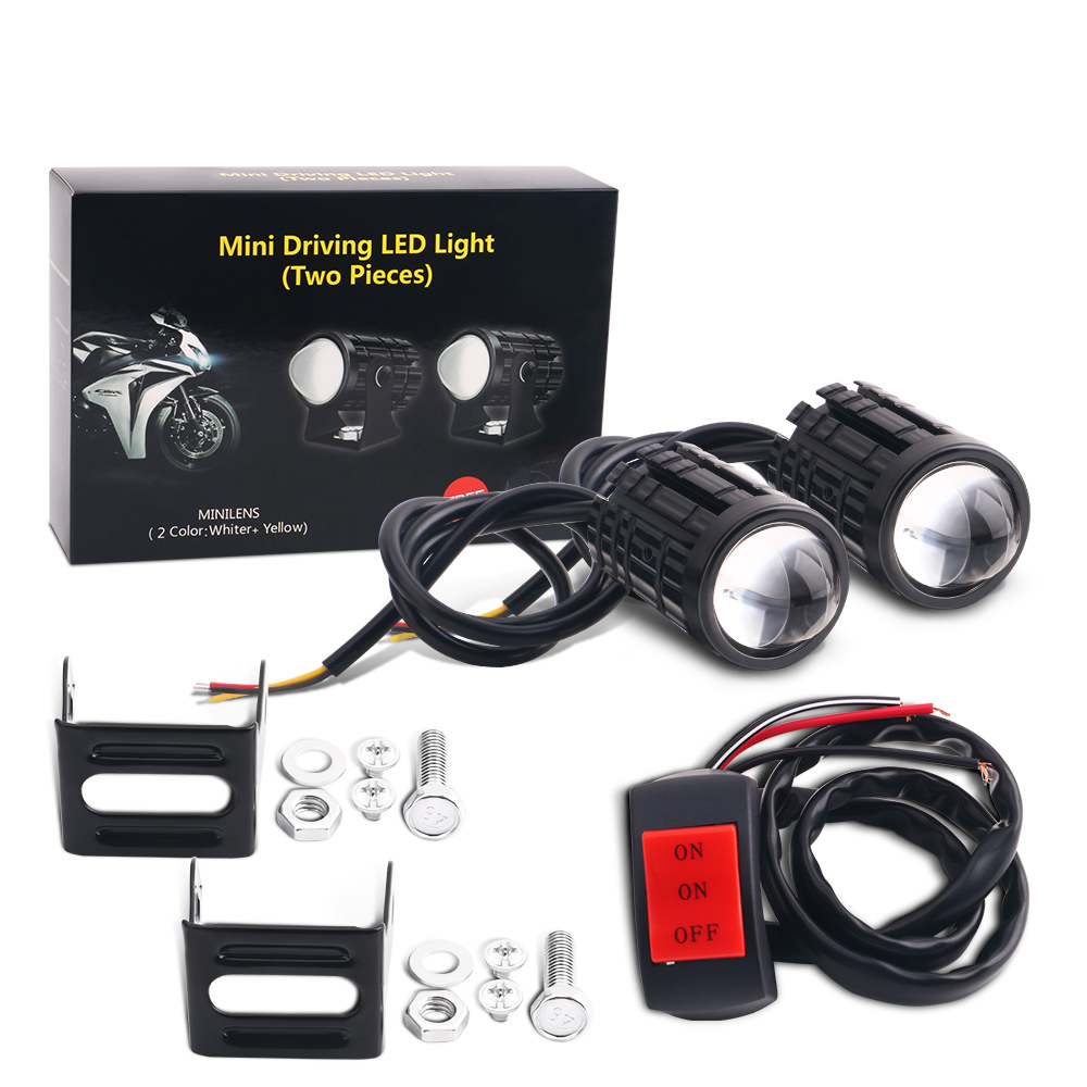 Universal Motorcycle Led Headlight Projector - 2 adet evrensel motosiklet LED far