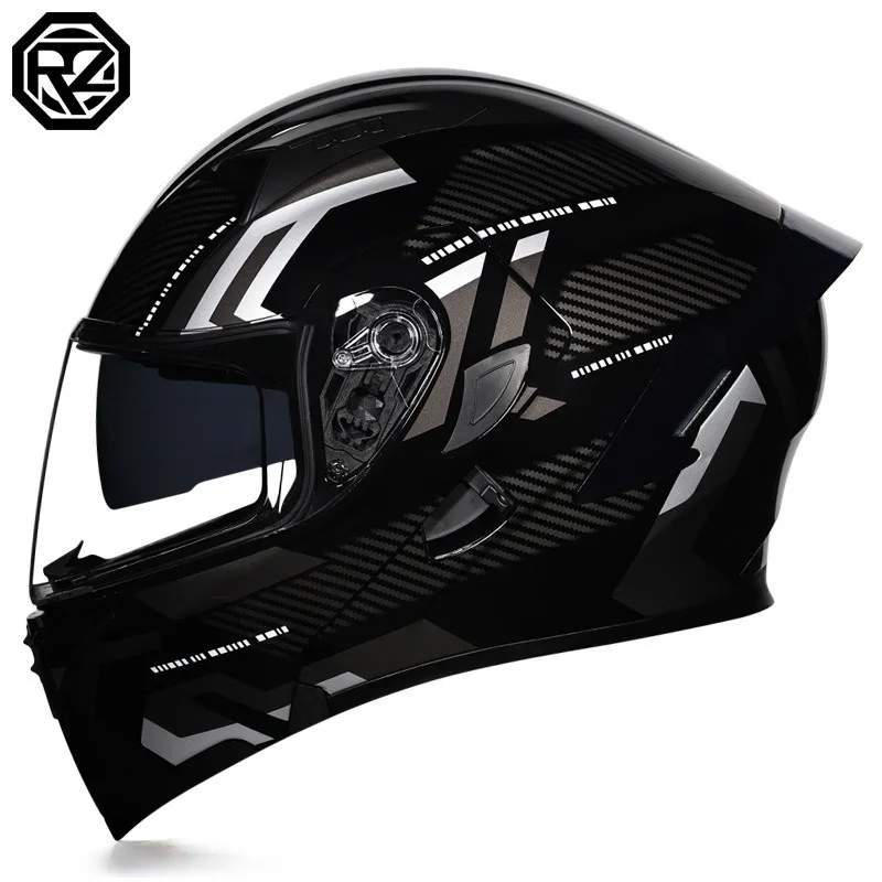 Full Face Motorcycle Helmet With Bluetooth - Erkekler ve Kadınlar için Vizörlü, Tam