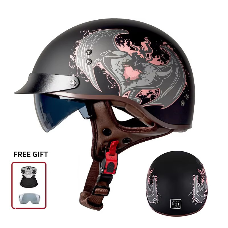 Özel Bulldog Motor Pistonu Bas - Vintage Open Face Retro Helmet incelemesi ve fiyatı