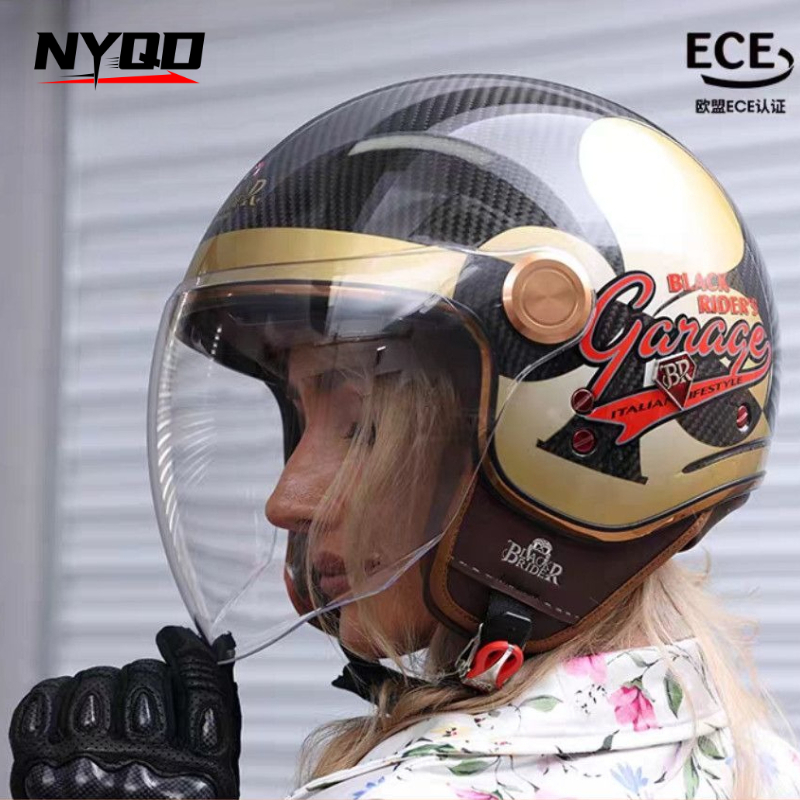 BEON BR20 Karbon Fiber Retro Y - Vintage Open Face Retro Helmet incelemesi ve fiyatı
