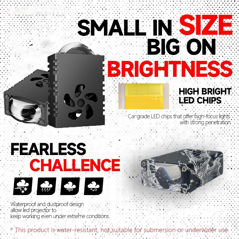 1 adet/2 adet mini LED sürüş l - Universal Motorcycle Led Headlight Projector incelemesi ve fiyatı