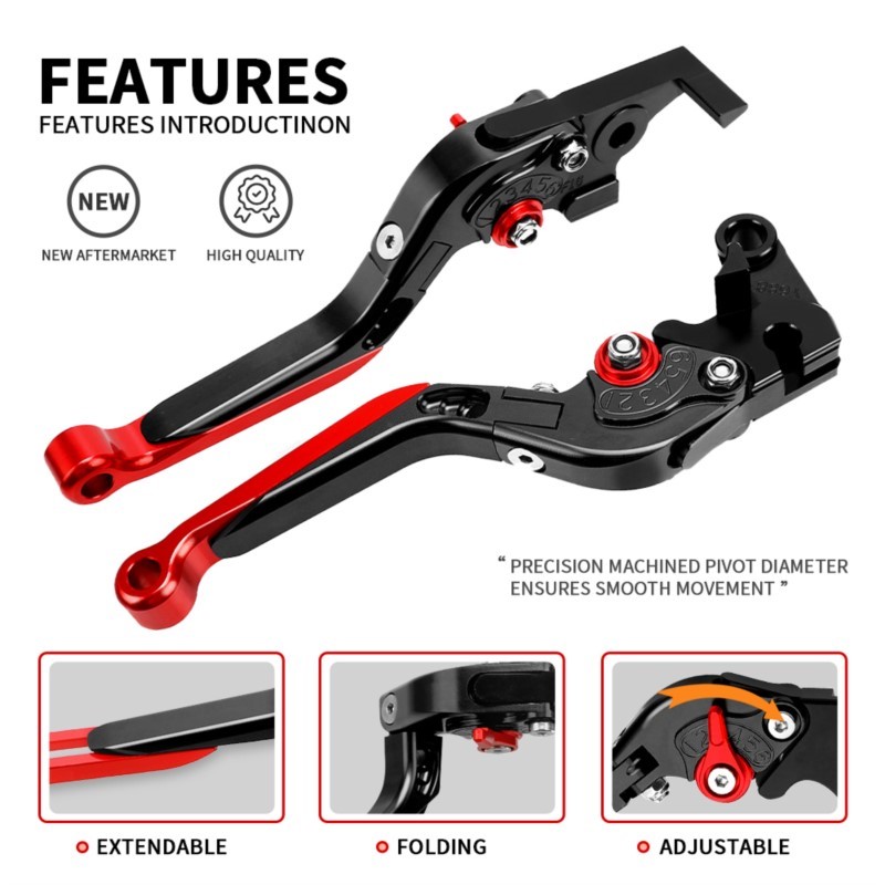 Gidon Kolları CFMOTO 450SRS 45 - Cnc Aluminum Adjustable Brake Clutch Levers incelemesi ve fiyatı