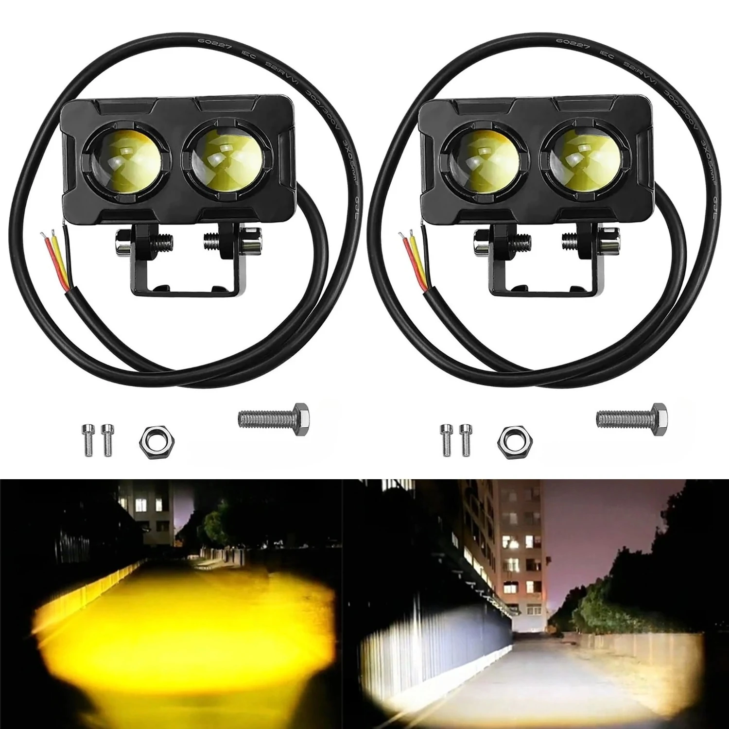 1/2 adet motosiklet LED sis fa - Atv Parts incelemesi ve fiyatı