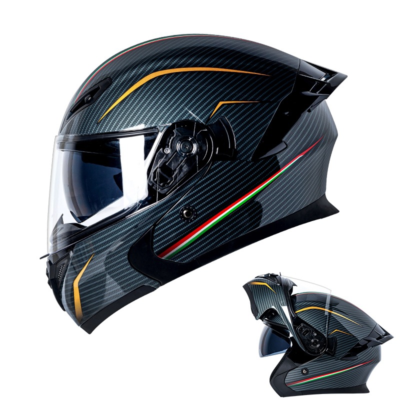 Sertifikalı Modüler Açılır Kap - Dual Visor Motorcycle Racing Helmet incelemesi ve fiyatı